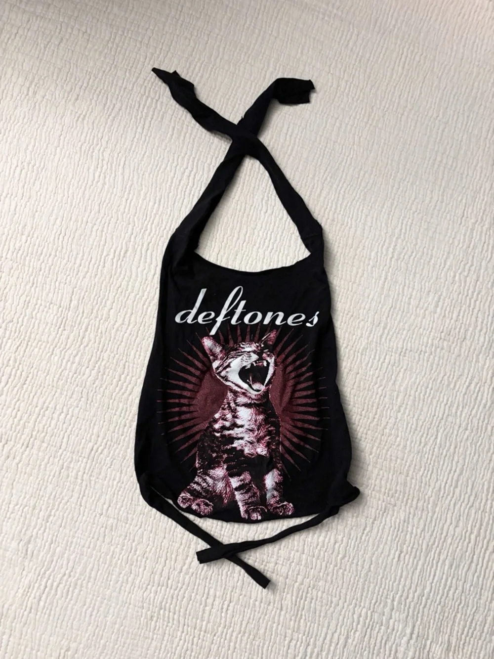 deftones cat backless halter top ⛧ - Picture 2 of 2